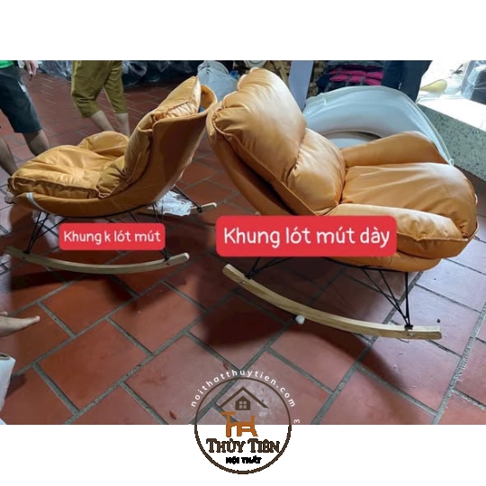 Ghế Bập bênh tôm tặng kèm đôn gác chân 