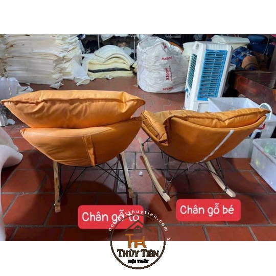 Ghế Bập bênh tôm tặng kèm đôn gác chân 
