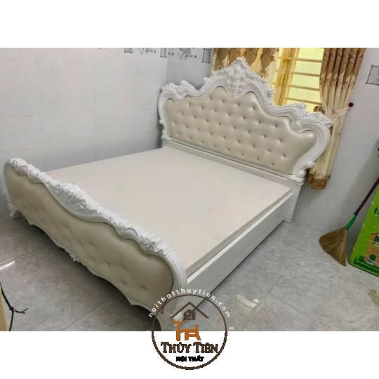 Giường tân cổ điển khung phôi nhập