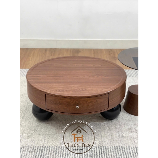 ✨Mẫu bàn decor tròn tông vân gỗ🍂