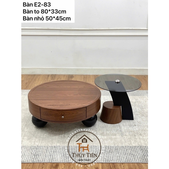 ✨Mẫu bàn decor tròn tông vân gỗ🍂