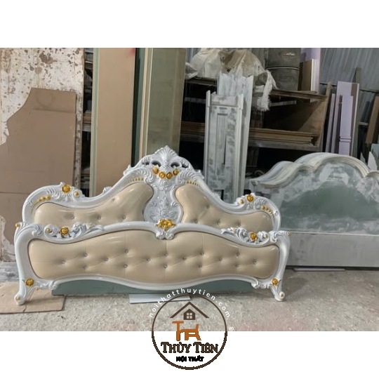 Giường tân cổ điển khung phôi nhập