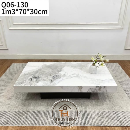 Mẫu bàn trà nhập khẩu 1m3*70 tông màu mặt đá sang trọng
