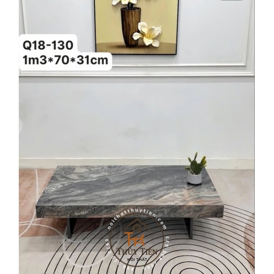 Mẫu bàn trà nhập khẩu 1m3*70 tông màu mặt đá sang trọng