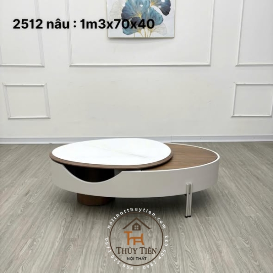 Bàn trà đôi xoay hiện đại 
