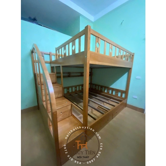 Giường tầng theo thiết kế đây ạ Chuẩn đẹp chắc