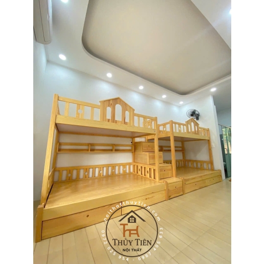 Giường tầng theo thiết kế đây ạ Chuẩn đẹp chắc