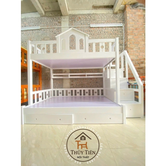 Giường tầng theo thiết kế đây ạ Chuẩn đẹp chắc