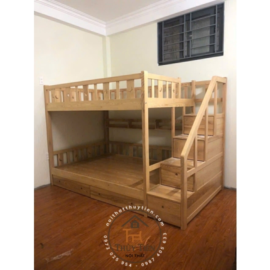 Giường tầng theo thiết kế đây ạ Chuẩn đẹp chắc