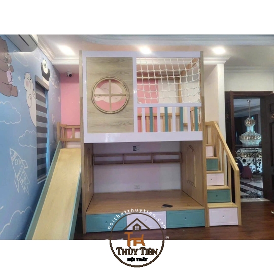 Giường tầng theo thiết kế đây ạ Chuẩn đẹp chắc