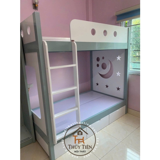 Giường tầng theo thiết kế đây ạ Chuẩn đẹp chắc