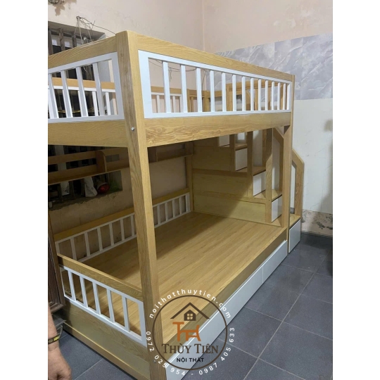 Giường tầng theo thiết kế đây ạ Chuẩn đẹp chắc