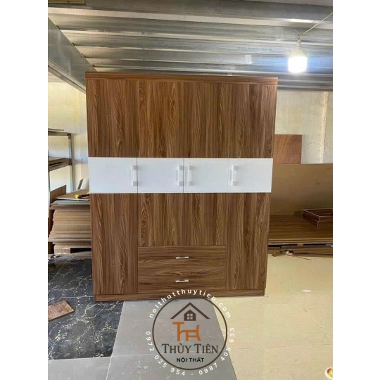 Tủ quần áo gỗ MDF cửa mở - TQAMDF 025