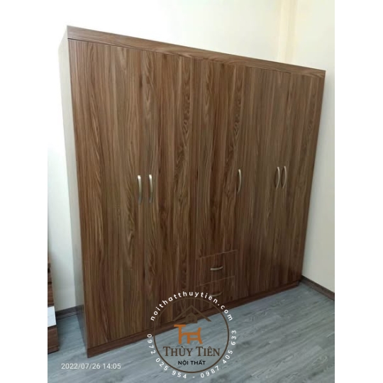 Tủ quần áo gỗ MDF cửa mở - TQAMDF 025