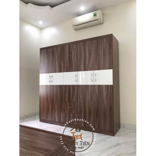 Tủ quần áo gỗ MDF cửa mở - TQAMDF 025
