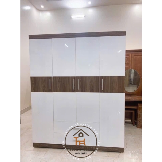 Tủ quần áo gỗ MDF cửa mở - TQAMDF 025