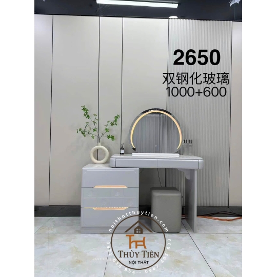 Bộ bàn ghế trang điểm hiện đại hàng gỗ thịt đẹp bền 