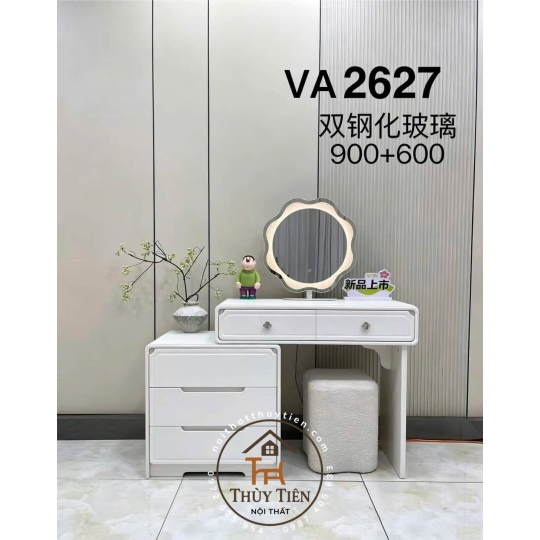 Bộ bàn ghế trang điểm hiện đại hàng gỗ thịt đẹp bền 