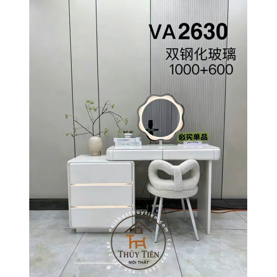 Bộ bàn ghế trang điểm hiện đại hàng gỗ thịt đẹp bền 
