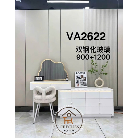 Bộ bàn ghế trang điểm hiện đại hàng gỗ thịt đẹp bền 