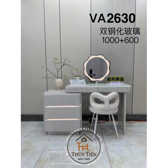 Bộ bàn ghế trang điểm hiện đại hàng gỗ thịt đẹp bền 