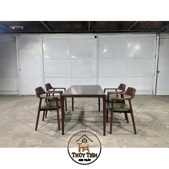Bộ bàn ghế gỗ ash cao cấp- 002