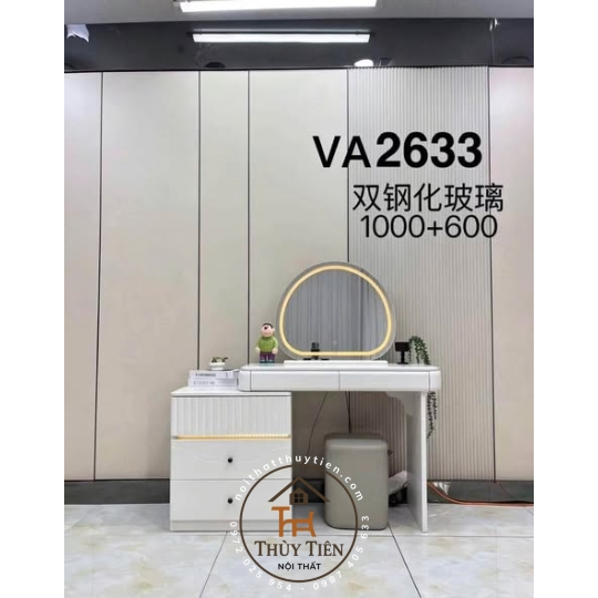 Bộ bàn ghế trang điểm hiện đại nhập khẩu hàng sơn 2k siêu đẹp- 001