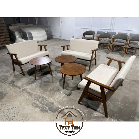Bộ sofa Flank gỗ ash cao cấp