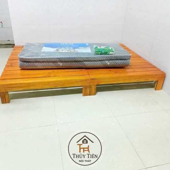 Mẫu Giường pallet gỗ thông giá rẻ