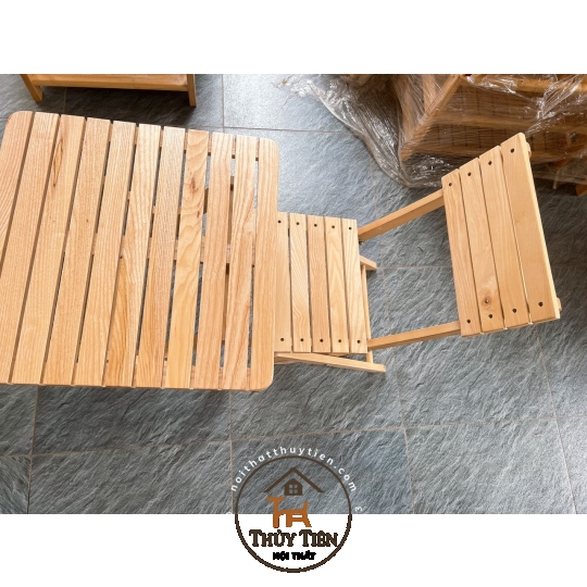 Bộ Bàn ghế cafe mini gỗ sồi