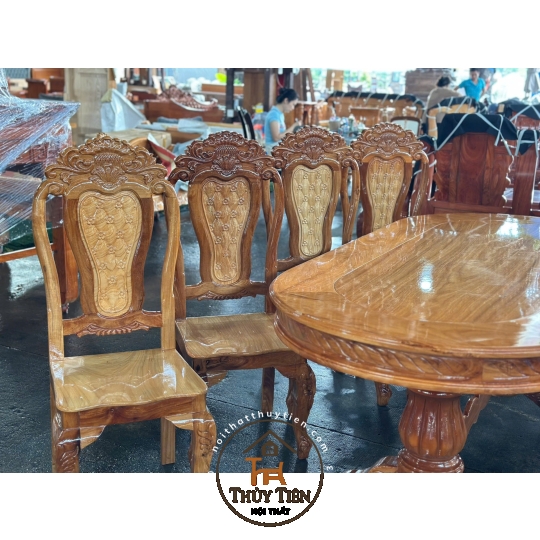 Bộ bàn ăn gỗ căm xe- BBAGCXE 002