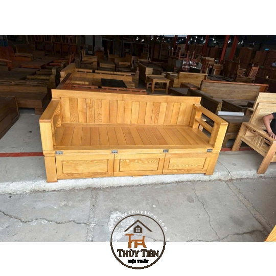 Trường kỷ gỗ sồi 1m2, 1m4, 1m6