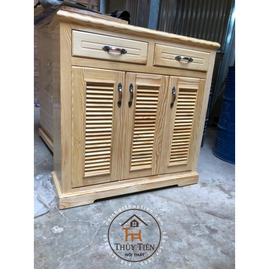 Tủ giày dép gỗ thông mỹ khối- TGDGT 005