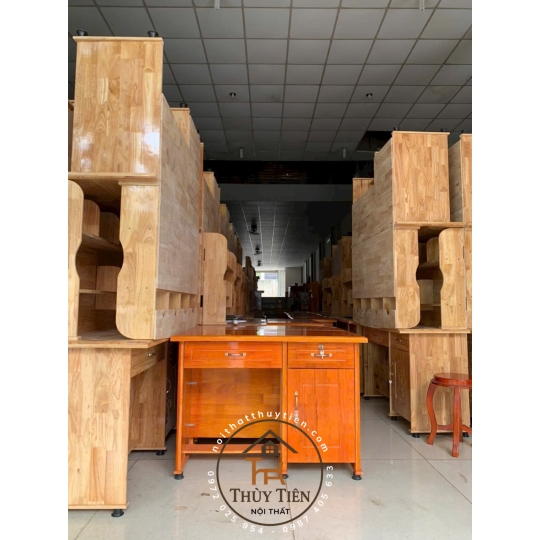 Bàn làm việc gỗ thông 1m, 1m2, 1m4