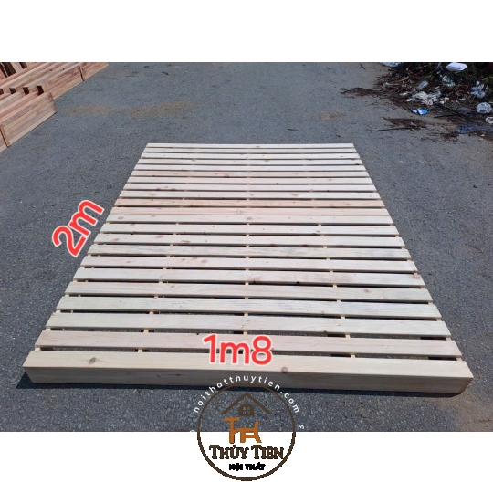Giường pallet gỗ thông