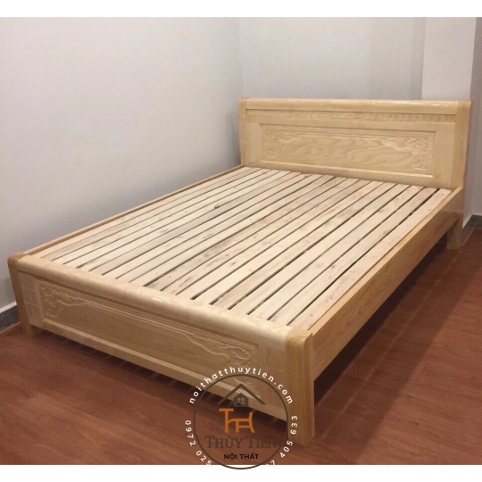 Giường ngủ gỗ sồi Pháp Tự Nhiên Sơn Đẹp