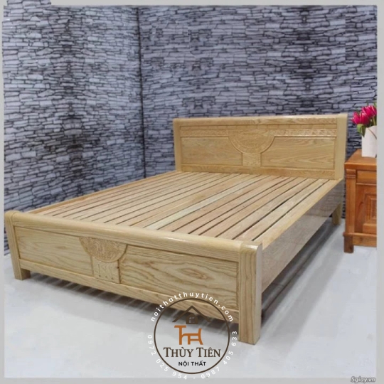 Giường ngủ gỗ sồi Pháp Tự Nhiên Sơn Đẹp