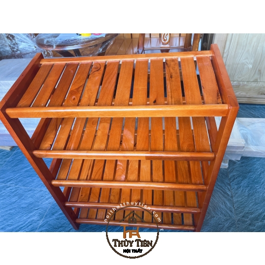 Kệ dép gỗ cao su nhiều kích thước