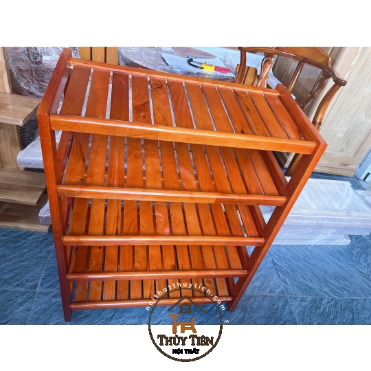 Kệ dép gỗ cao su nhiều kích thước