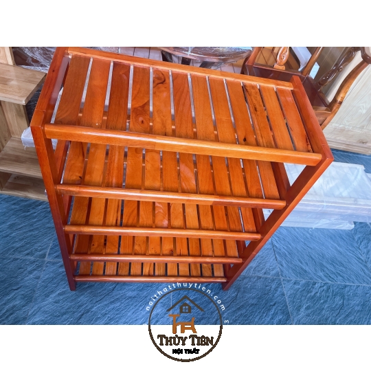 Kệ dép gỗ cao su nhiều kích thước