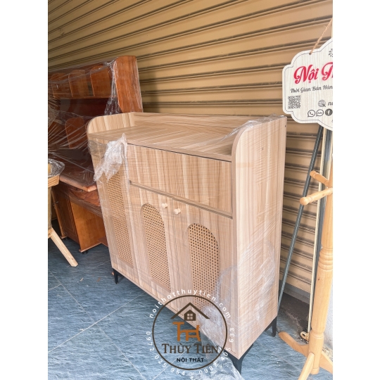 Mẫu tủ dép gỗ công nghiệp mdf cánh mây đủ kích thước