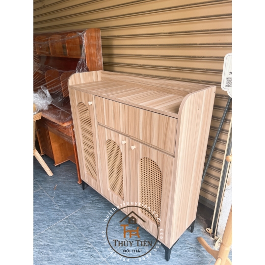 Mẫu tủ dép gỗ công nghiệp mdf cánh mây đủ kích thước