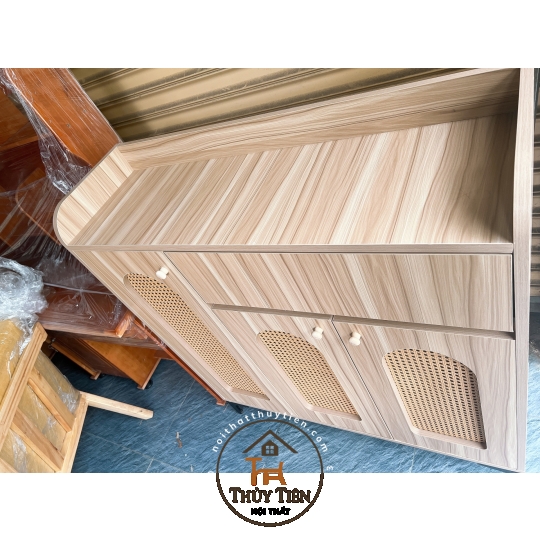 Mẫu tủ dép gỗ công nghiệp mdf cánh mây đủ kích thước