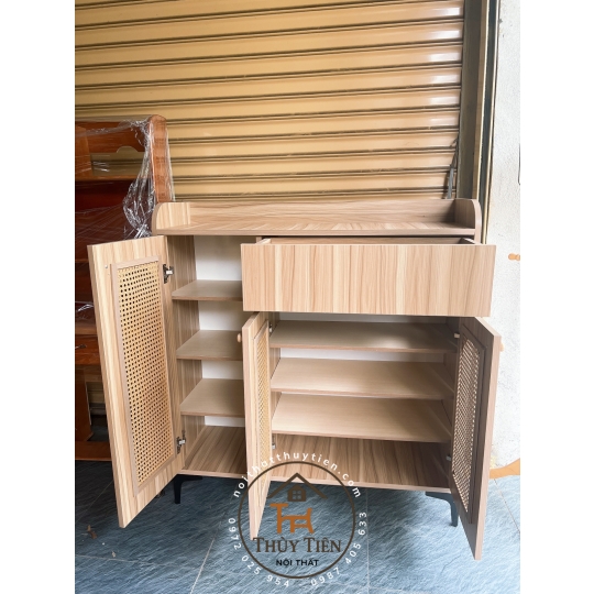 Mẫu tủ dép gỗ công nghiệp mdf cánh mây đủ kích thước