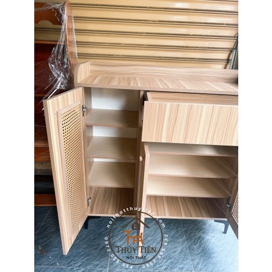 Mẫu tủ dép gỗ công nghiệp mdf cánh mây đủ kích thước