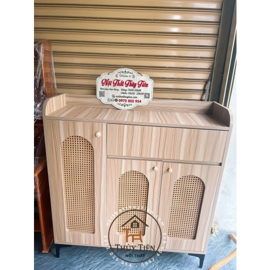 Mẫu tủ dép gỗ công nghiệp mdf cánh mây đủ kích thước