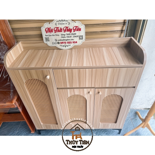 Mẫu tủ dép gỗ công nghiệp mdf cánh mây đủ kích thước