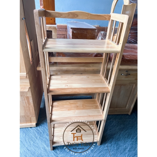 Kệ sách- kệ trưng bày gỗ cao su hàng chuẩn đẹp loại 1 dày dặn, chắc chắn