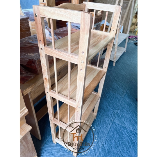 Kệ sách- kệ trưng bày gỗ cao su hàng chuẩn đẹp loại 1 dày dặn, chắc chắn