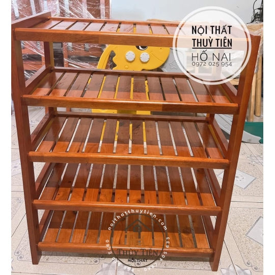 Kệ dép gỗ cao su nhiều kích thước